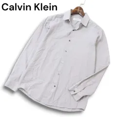 Calvin Klein PLATINUM カルバンクライン プラチナム 通年★ 長袖 チェック シャツ Sz.L メンズ グレー