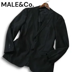 MALE&Co. タカキュー 通年 背抜き★ レーヨン光沢★ テーラード ジャケット シングル フォーマル Sz.S メンズ 黒