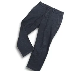 ABAHOUSE アバハウス 秋冬 ウール混★ テーパード イージー スラックス パンツ Sz.44 メンズ 紺 ネイビーのサムネイル