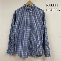 ラルフローレン CLASSIC FIT 長袖 ボタンダウン チェック シャツ ポニーロゴ ワンポイント 刺繍 メンズ M ISItems【USED】【古着】【中古】50144001
