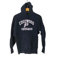 チャンピオン Champion USA製 単色タグ ウイングフット EDGEWOOD COUGARS リバースウィーブ パール メンズ import：M 