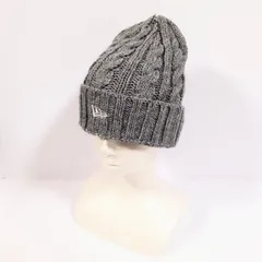 カジュアルコーデに◎これからの時期に◎【NEWERA】ニューエラ ニット帽 帽子 カジュアル シンプル ロゴ 刺繍 秋 冬 毛 着回し 定番 防寒 グレー メンズ 頭周り 51cm /M37642HH