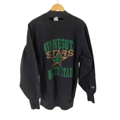 チャンピオン Champion USA製 刺繍タグ MINESOTA STARS ブラック リバースウィーブ スウェット メンズ import：XXL 