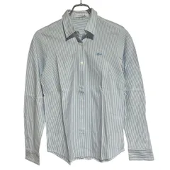 Z1577LACOSTE ラコステ シャツ ストライプ ブルー ホワイト カジュアル 長袖 メンズ 36
