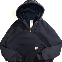 美フェード Carhartt カーハート J-188 BLK ハーフジップ サーマル ライナー スウェットパーカー ブラック S Regular RAIN DEFENDER F08 2008年製 US企画 ヘビーウェイト 肉厚 裏地 フード p25103384