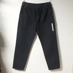 34 36/無印良品 ウォッシュブラック テーパードフィット パンツ/34-820