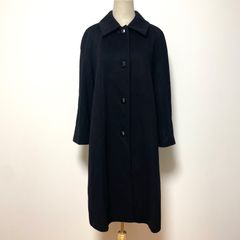 美品 自由区 ベルテッド カシミヤ100％ スタンドカラーコート 