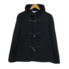 B&Y ユナイテッドアローズ BEAUTY&YOUTH ビューティー&ユース コート ダッフル ショート 無地 ウール 長袖 L 黒 ブラックのサムネイル
