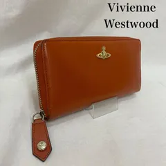 ヴィヴィアンウエストウッド 長財布 オーブロゴ ラウンドジップ orange レディース 表記無し ISItems【USED】【古着】【中古】50142836