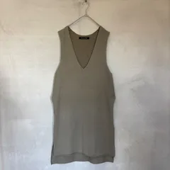 mizuiro ind ミズイロインド ノースリーブ プルオーバー ロング ニット チュニック ベスト ブラウン FREE USED