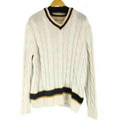 ザラ ZARA Vネック ケーブルニット メンズ  M