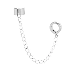 【迅速発送】Doyime イヤーカフ フェイクピアス 垂れ下がり チェーン 耳たぶ 軟骨 イヤリング ピアス穴不要 人気 おしゃれ メンズ レディース ノンホールピアス 片耳用 0