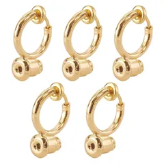 【迅速発送】[ROQUE] イヤリングコンバーター 選べる3タイプ リングタイプ ゴールド(5個SET) 1