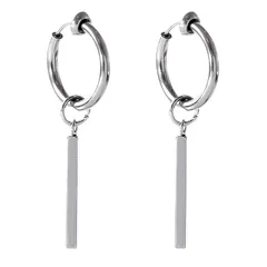 【迅速発送】[SEIYA INTERNATIONAL] ステンレス鋼 イヤリング メンズ フェイクピアス イヤーカフ フープイヤリング レディース ノンホールピアス 韓国 穴なし 両耳セット (F1) 0