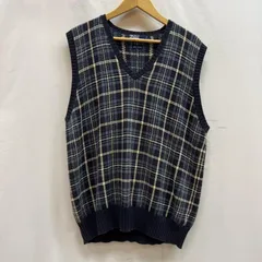 ポロラルフローレン チェック コットン ニットベスト メンズ M ISItems【USED】【古着】【中古】50141987