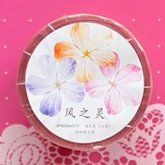 PET 风之灵 6cm×6m 600cm/loopダイカット加工 海外マステ　海外マスキングテープ　花　小花