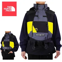 ノースフェイス USA企画 日本未発売 THE NORTH FACE メンズ STEEPTCH VEST スティープ テック ベスト グレー/ブラック/イエロー 黄 黒 灰色 アウトドア ストリート