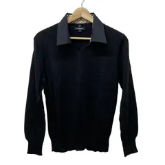 Burberry LONDON(バーバリーロンドン) 長袖セーター サイズ4 XL レディース - 黒 Vネック/秋・冬物/襟取り外し可