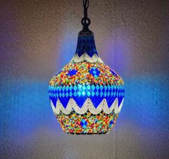 クリスタルガラス 欧風大気青色おしゃれ シャンデリア 6灯 E14 三色