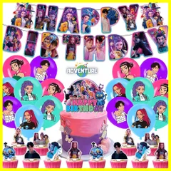 KPOPガールズ! デーモン・ハンターズ　 誕生日バースデー飾り Aパーティー ガーランド風船バルーン子供ゲーム記念日ケーキトッパー装飾 キッズ アニメ 映画 女の子 demon hunters 韓国 Netflix