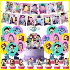 KPOPガールズ! デーモン・ハンターズ　 誕生日バースデー飾り B パーティー ガーランド風船バルーン子供ゲーム記念日ケーキトッパー装飾 キッズ アニメ 映画 女の子 demon hunters 韓国 Netflix