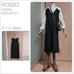 美品 URBAN RESEARCH ROSSO 『UR TECH』ジャンパーワンピース サイズ38(Mサイズ) ブラック 秋冬 shopHappiness (3332