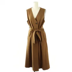 ナノユニバース nano universe ベルテッドセミダブルワンピース ベルト付き 38 茶 /MI ■OS