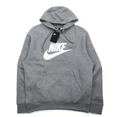 NIKE スウォッシュロゴ プリント プルオーバーパーカー L グレー NSW CLUB HOODIE BV2973-063 パキスタン製 未使用品