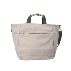 ☆ GBE.グレーベージュ ☆ anelloGRANDE サブレ 10ポケット2WAYトート アネログランデ トートバッグ GTM0973 anello GRANDE ショルダーバッグ マザーズバッグ 2way トートバック 斜めがけバッグ 肩掛け ナイロン