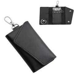 【迅速発送】[LeTradeJP] 本革 6連 三つ折りカードキーケース スマートキー 車キー 収納する 大容量 携帯に便利 メンズ レディース プレゼント 0