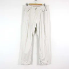 ユニクロ UNIQLO ウルトラ ストレッチ スキニー フィット カラー ジーンズ パンツ コットン ストレッチ L オフ白