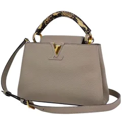 LOUIS VUITTON カプシーヌ bb バッグ　パイソン　グレージュ LOUIS VUITTON ルイヴィトン カプシーヌBB ハンドバッグ カーフ