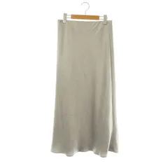 B&Y ユナイテッドアローズ BEAUTY&YOUTH ビューティー&ユース ポリエステル マーメイドフレアスカート 2 マキシ ロング サテン L グレー 1624-207-6244 /AQ ■OS