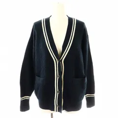 グリーンレーベルリラクシング ユナイテッドアローズ green label relaxing チルデン Vネック ニット カーディガン SH ショートサイズ 紺 ネイビー  /KO ■OS