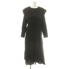 ザラ ZARA セーラーカラー ワンピース ロング 長袖 M ブラック /DF ■OS