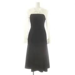 マーキュリーデュオ MERCURYDUO 23SS シャツドッキング配色ワンピース 長袖 ロング S 白 紺 /NR ■OS