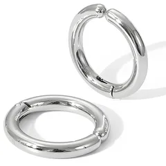 【迅速発送】[swars] イヤリング メンズ フェイクピアス ノンホールピアス イヤーカフ 両耳用 ステンレス (シルバー, 10mm) 0