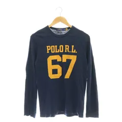 ポロ ラルフローレン POLO RALPH LAUREN 長袖 カットソー Tシャツ プリント XS 紺 オレンジ /MI ■OS