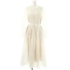 ジャスグリッティー JUSGLITTY 24AW 刺しゅうカフスシャツワンピース ロング マキシ丈 長袖 ベルト付き インナー付き 2 白 ホワイト /MI ■OS