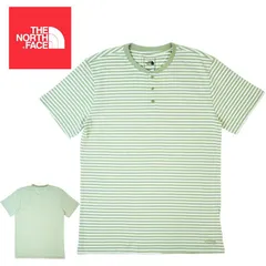 【クリックポスト発送】 ノースフェイス THE NORTH FACE メンズ Tシャツ M TERRAIN SS HENLY テレイン ショートスリーブ ヘンリーネック Tシャツ 半袖 グリーンストライプ 半袖 ストリート アウトドア 男性用 ロゴ スポーティ
