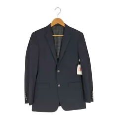 バーバリーブラックレーベル BURBERRY BLACK LABEL 裏地チェック ウールポリ 2Bテーラードジャケット メンズ import：M 