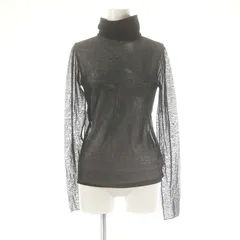 アニュアンス anuans 25SS シアータートルレイヤードニットトップス カットソー 長袖 F ブラック /DF ■OS