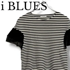 iBLUES イブルース 白黒ボーダー トップス 半袖シャツ Tシャツ レディース カジュアル 【S】 001167Hのサムネイル