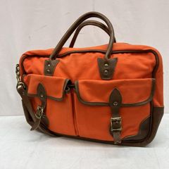 美品✨】kii工房 帆布 ボストン 4号帆布 A4可 オレンジ 定価5万程度 