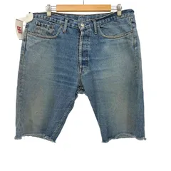 リーバイス Levis 501 カットオフ リメイク ボタンフライ デニム パンツ ポケットシングル ボタン裏刻印無し リベット刻印 USA STYLE メンズ  W40