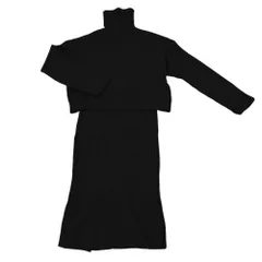 ☆ ブラック ☆ タートルネックトップス ニットワンピース セットアップ ニットワンピース トップス セットアップ 長袖 ワンピース ロング ロング丈 タイトスカート ニットトップス 長袖ワンピース タートルネック ワンピ ロングワンピース ロングワンピ