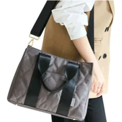 ☆ ダークグレー/ブラック ☆ LIZDAYS Urban キルティング ナイロン2WAYトート lizdays リズデイズ トート バッグ lz-51505 トートバッグ ショルダーバッグ 斜め掛けバッグ ナイロンバッグ キルティングバッグ