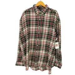 ラルフローレン RALPH LAUREN 90S BLAKE ブレイク ボニー刺繍 インド綿 コットン マドラスチェック フランネル L/S ボタンダウン シャツ ビックサイズ メンズ  XXL