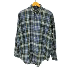 ラルフローレン RALPH LAUREN 90S BLAKE ブレイク ボニー刺繍 インド綿 コットン マドラスチェック フランネル L/S ボタンダウン シャツ ビックサイズ メンズ import：M 