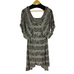 ヒステリックグラマー HYSTERIC GLAMOUR バラ スカル柄 レーヨンワンピース レディース FREE 